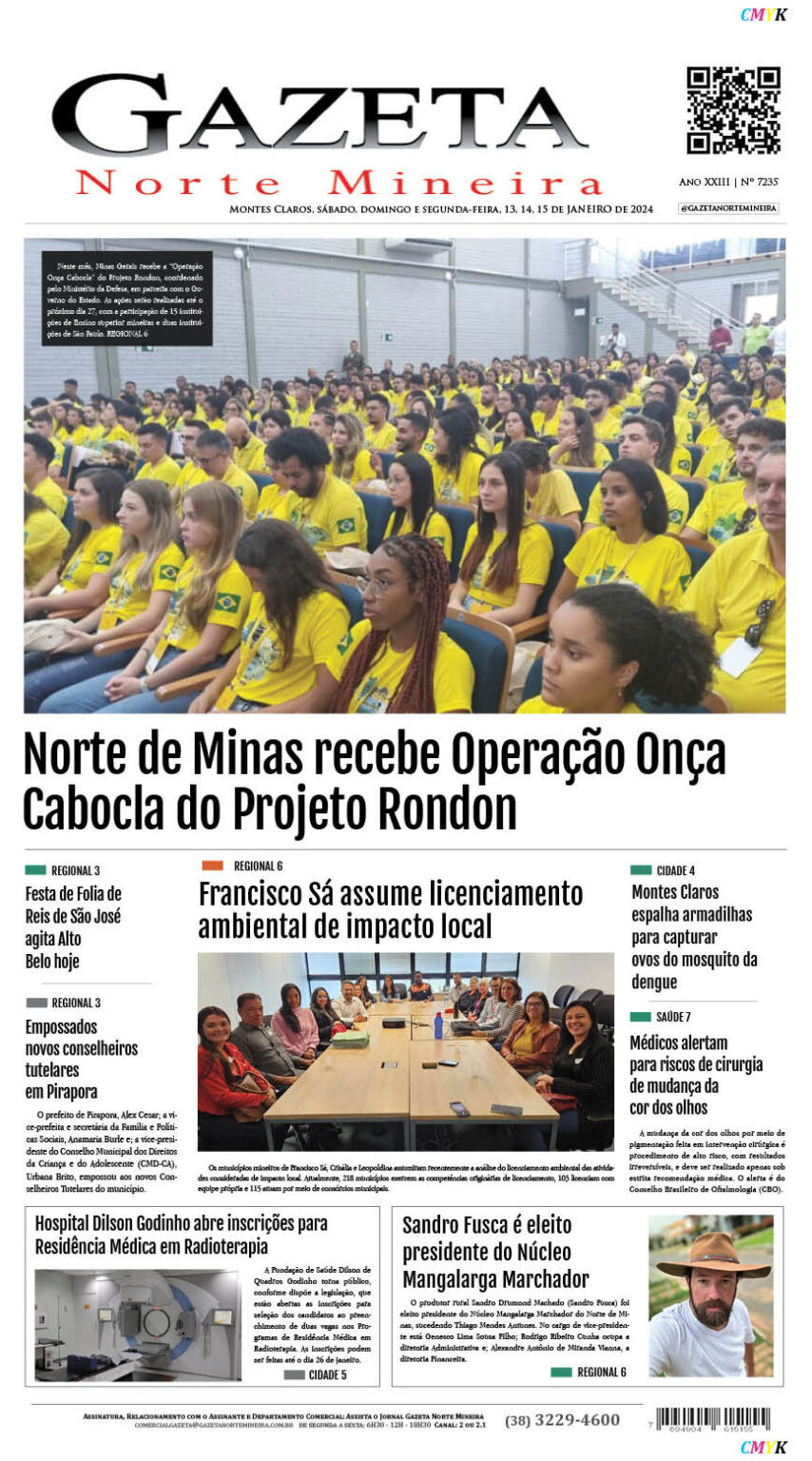 JORNAL DIÁRIO 13, 14 e 15 DE JANEIRO DE 2024 EDIÇÃO Rede Gazeta de