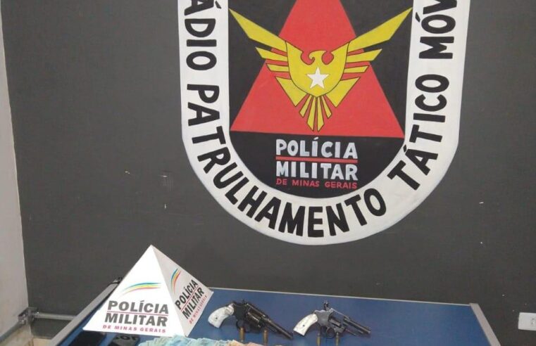 PM recupera R$ 38 mil e apreende duas armas após assalto a posto de combustíveis em Buritizeiro