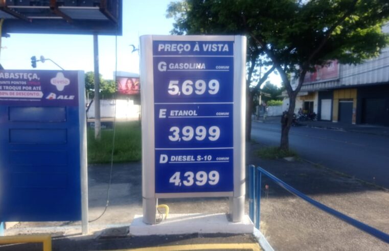 Gasolina registra queda de 5,5% nos preços em Montes Claros