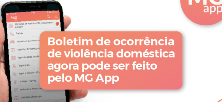 Violência doméstica já pode ser registrada no MG app