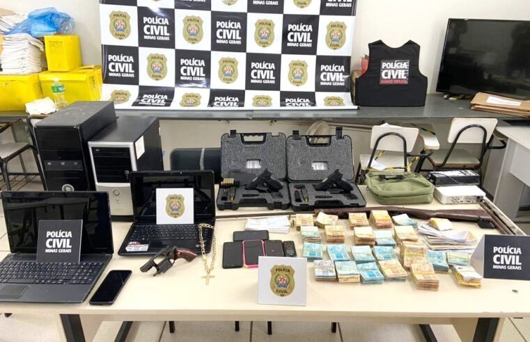 PC prende 9 pessoas e apreende armas e R$ 100 mil no Norte de Minas