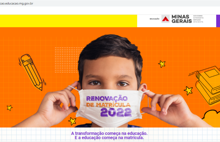 Renovação de matrícula de alunos da rede pública estadual de Minas vai até 22/10