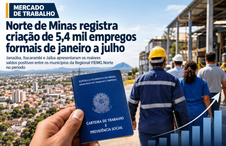 Norte de Minas registra criação de 5,4 mil empregos formais de janeiro a julho