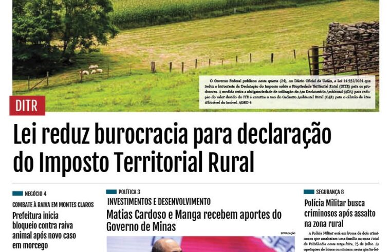 JORNAL DIÁRIO, 26 DE JULHO DE 2024 EDIÇÃO