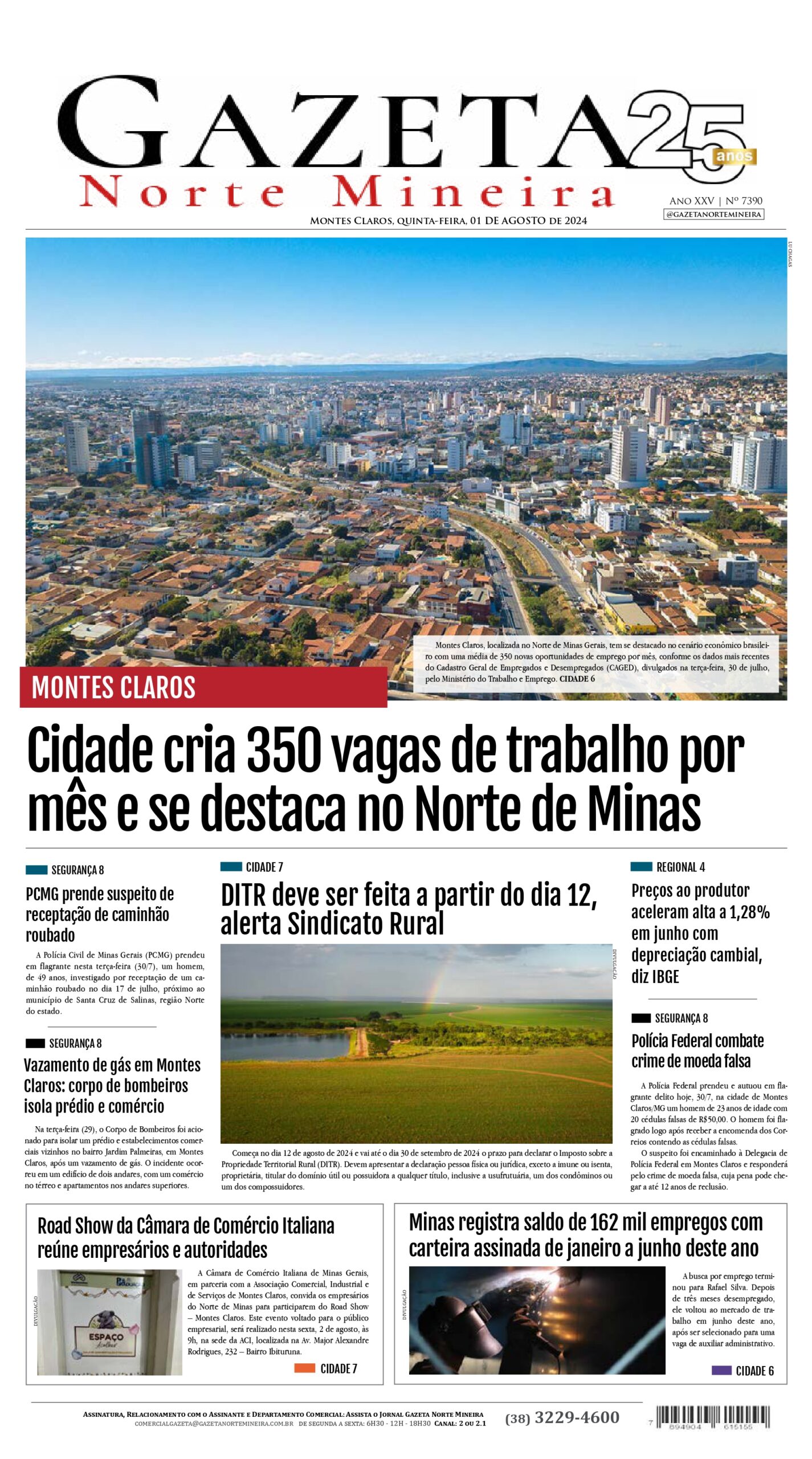 JORNAL DIÁRIO, 1 DE AGOSTO DE 2024 EDIÇÃO