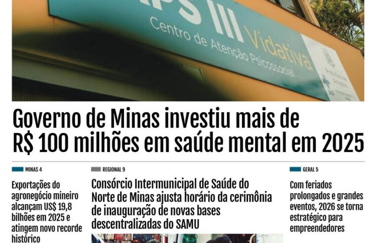 JORNAL DIÁRIO, 9 DE JANEIRO DE 2026 EDIÇÃO