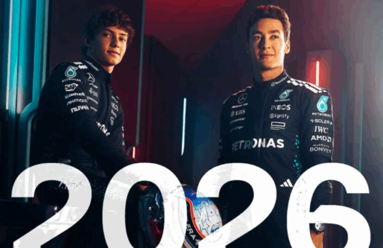 FÓRMULA 1 | Mercedes confirma renovação de George Russell e Kimi Antonelli para a Temporada 2026