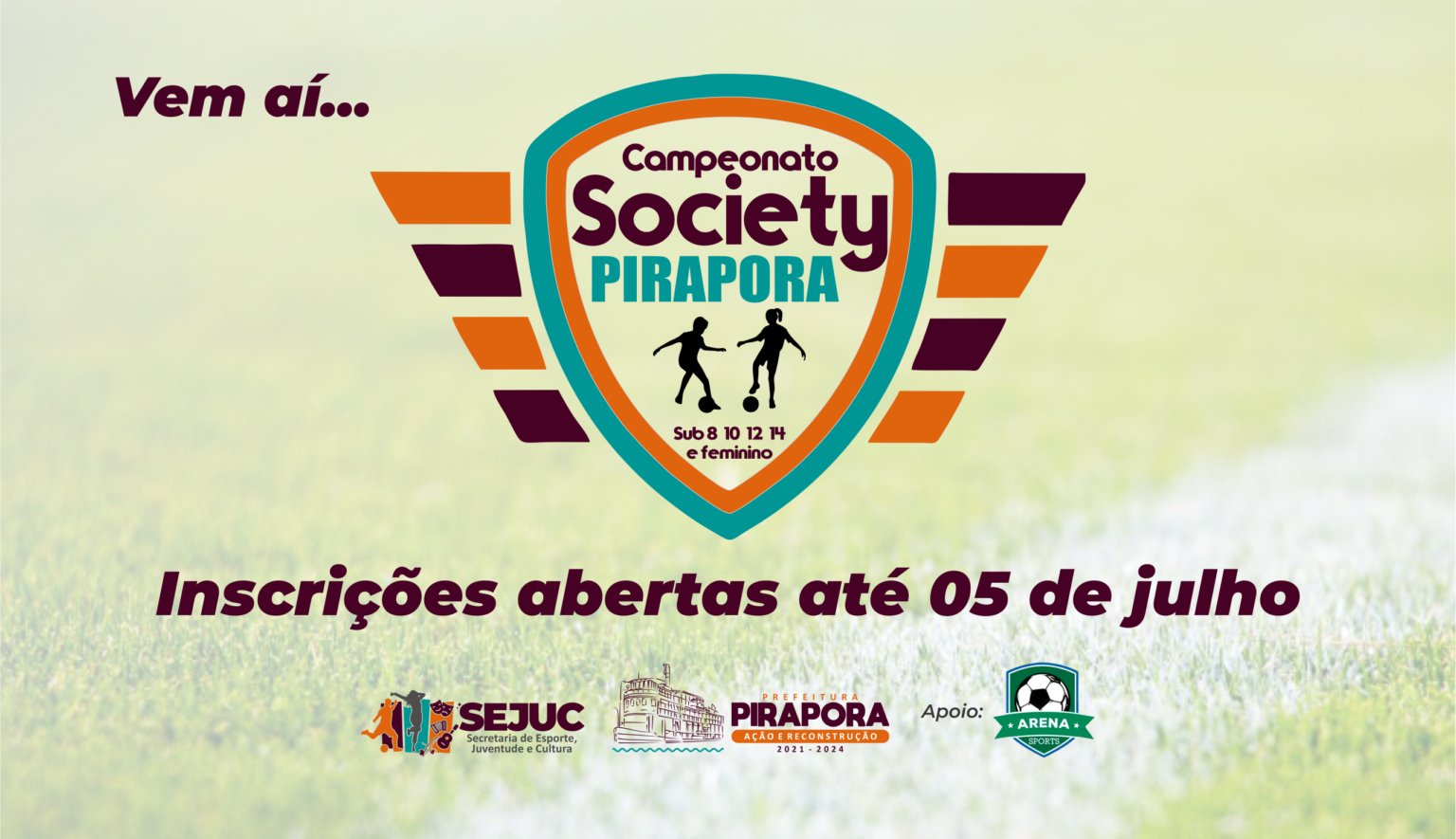 Prefeitura abre inscrições para o Campeonato de Futebol Society, categorias de base