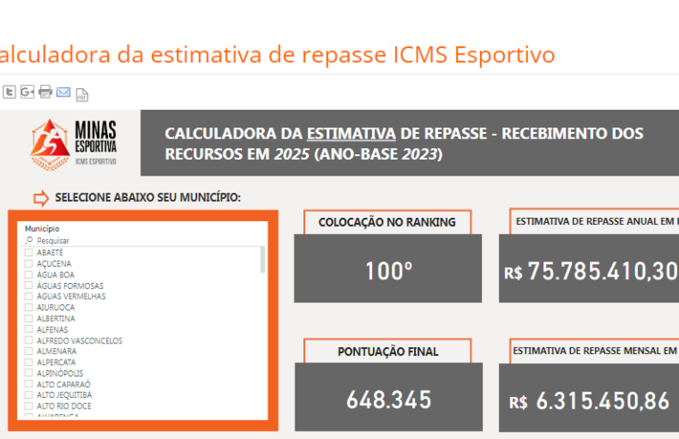 Sedese lança Calculadora de Repasse dos recursos do ICMS Esportivo e cartilha sobre Memória de Cálculos