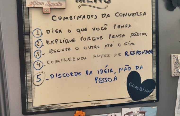 O menu da conversa