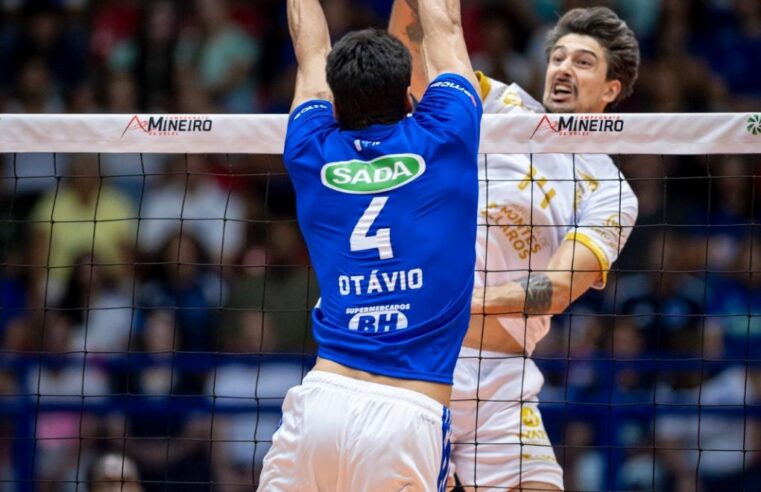 MOC Vôlei faz jogo equilibrado contra o Sada Cruzeiro na estreia do Mineiro