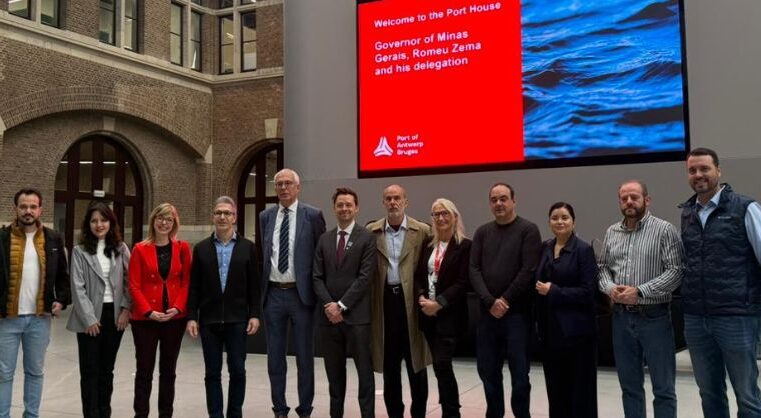 Presidente da FIEMG visita Porto de Antuérpia e bacia minerária em Missão à Europa