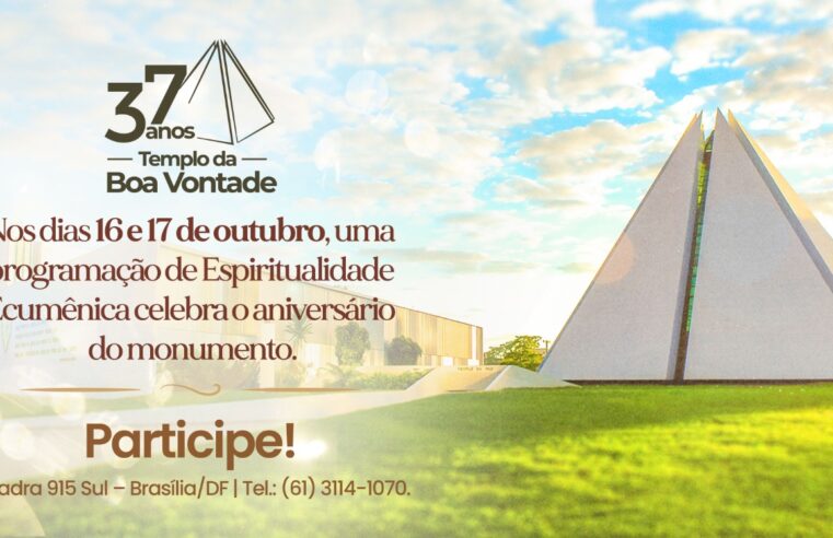 Música, fé e arte celebram os 37 anos do Templo da Boa Vontade