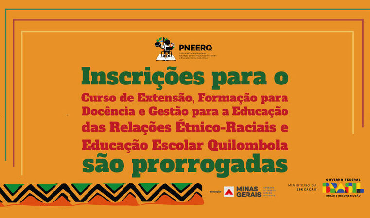 Prorrogadas as inscrições para curso de formação em Educação Étnico-Racial e Quilombola