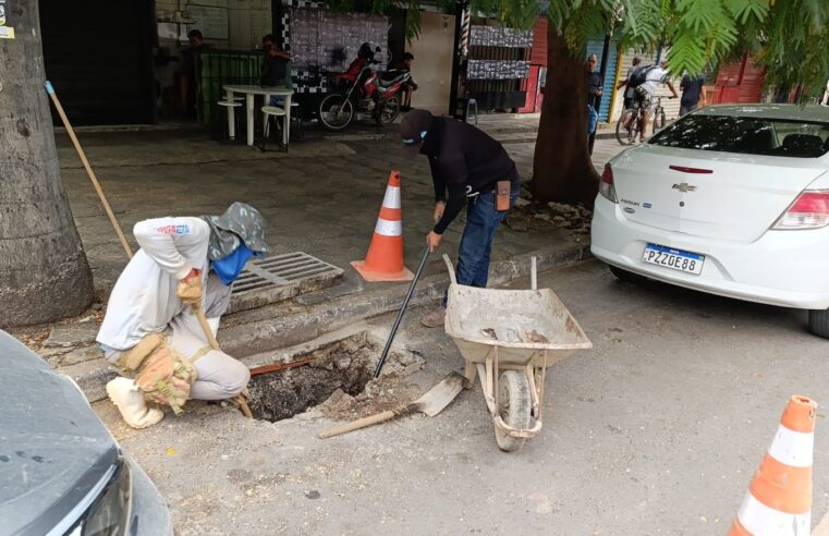 Prefeitura intensifica limpeza de bueiros e galerias pluviais para evitar alagamentos em Montes Claros