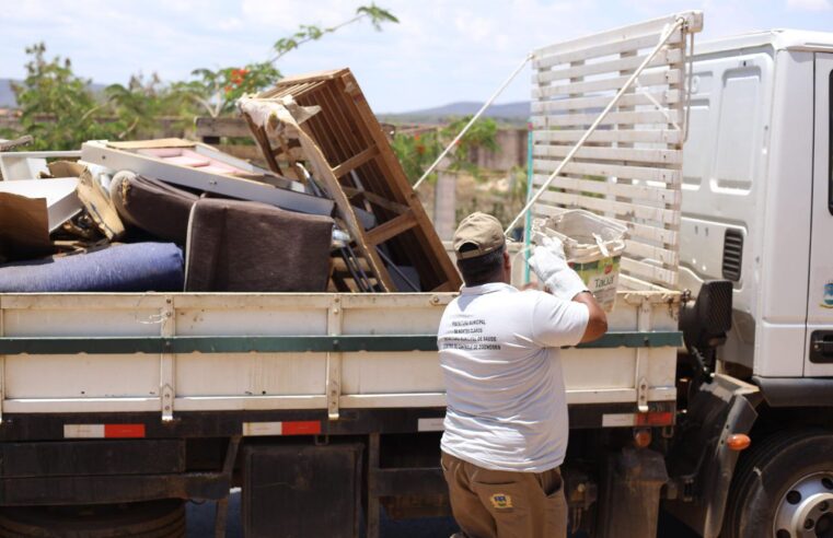 XÔ DENGUE! | Mutirão da Prefeitura de Montes Claros retira mais de 40 caminhões de inservíveis na Grande Delfino Magalhães e reforça mobilização contra o Aedes aegypti