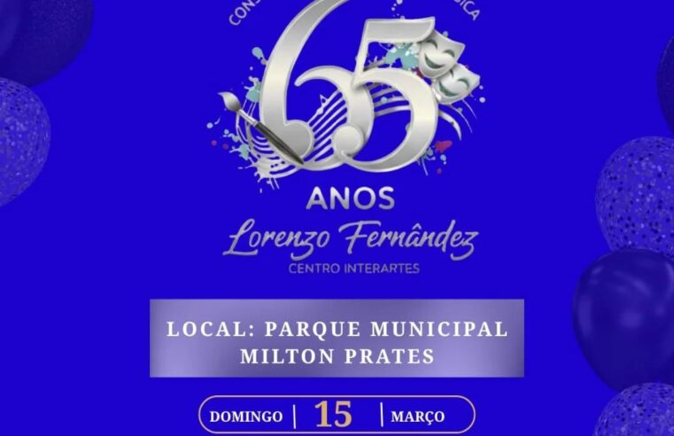 Conservatório Lorenzo Fernandez celebra 65 anos com programação cultural gratuita no Parque Municipal