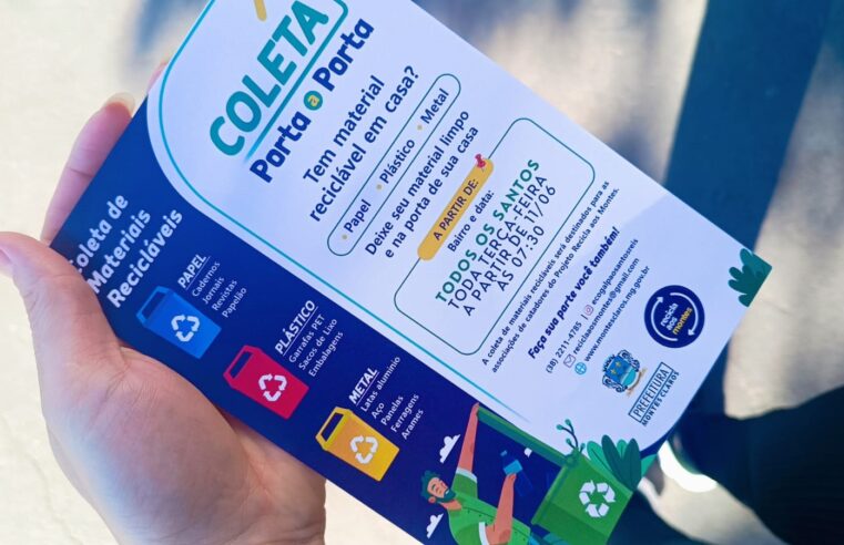 COLETA SELETIVA | Prefeitura fará coleta de recicláveis no Todos os Santos e no Jardim Palmeiras