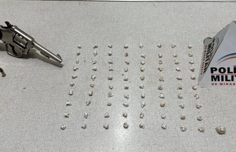 Polícia Militar prende suspeito com 79 pedras de crack e revólver durante operação no bairro Doutor João Alves