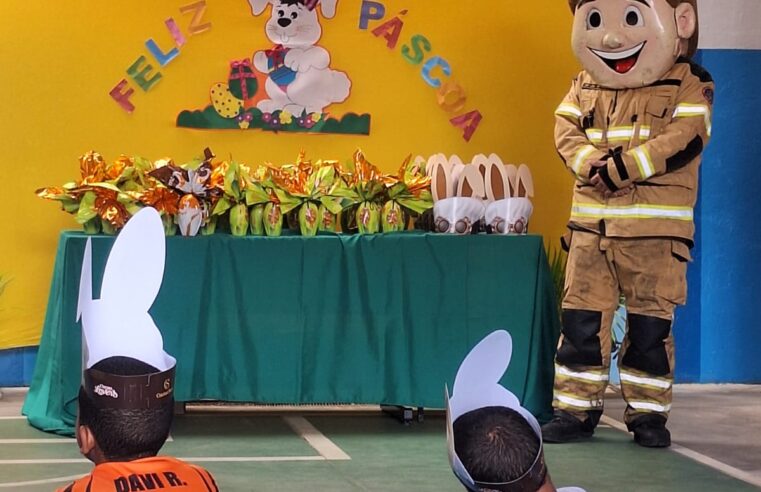 Bombeiros promovem ação solidária e distribuem ovos de Páscoa para crianças em Montes Claros