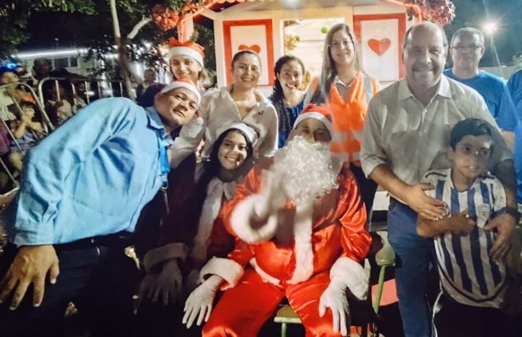 Papai Noel da VLI chega a Montes Claros para o Natal Reciclado do Instituto Laborearte