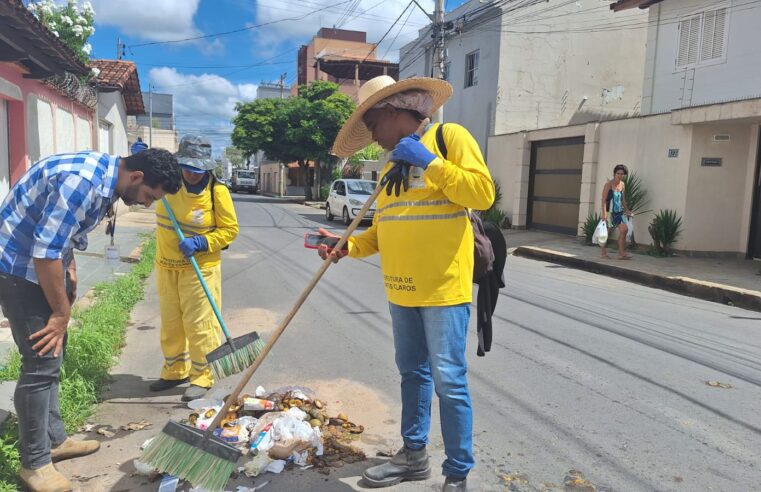 POPULAÇÃO CONSCIENTE | Prefeitura realiza ação educativa para reforçar importância do respeito aos dias e horários da coleta do lixo