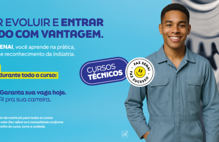 Com alto índice de empregabilidade, SENAI MG abre matrículas para cursos técnicos 2026