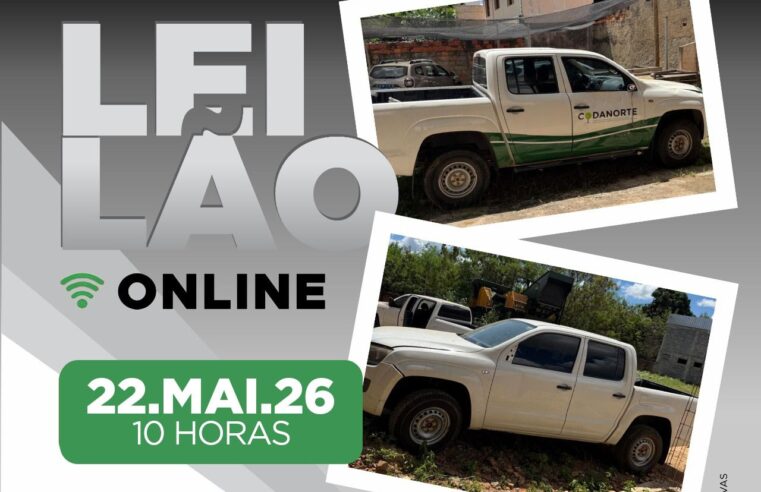 MONTES CLAROS | Codanorte realiza leilão online de caminhonetes com lances a partir de R$ 10 mil