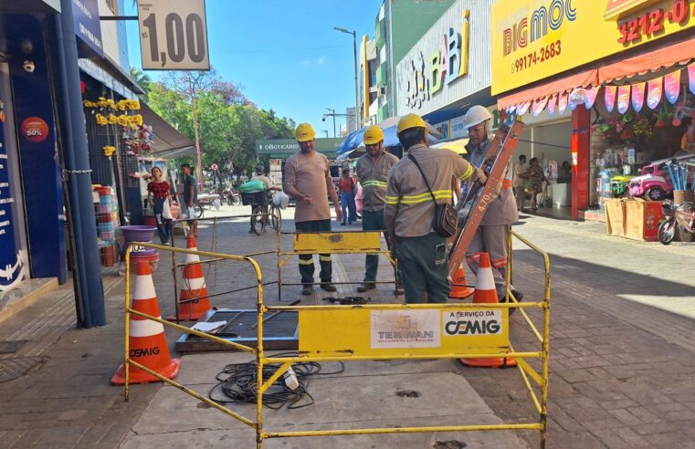 Cemig realiza manutenção na rede subterrânea de Montes Claros