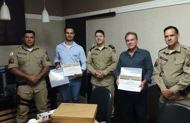 Conselho de Segurança Rural entrega antenas Starlink ao Policiamento Militar Rodoviário em Montes Claros