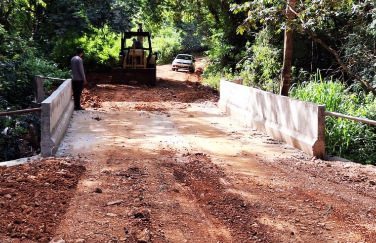 Nova ponte de concreto sobre o Córrego Borá melhora mobilidade, segurança e escoamento da produção rural