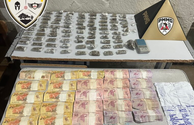 MONTES CLAROS | Operação da PM resulta na prisão de suspeito por tráfico de drogas no bairro Delfino Magalhães