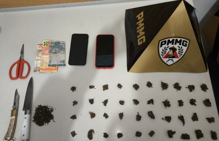 Polícia Militar prende três homens por tráfico de drogas e associação criminosa em Inimutaba