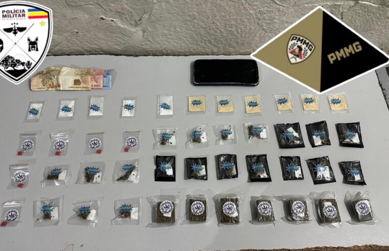 Polícia Militar prende suspeito e apreende grande quantidade de drogas em Montes Claros