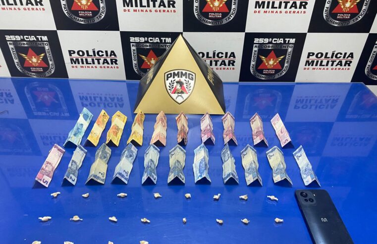 Polícia Militar prende autor e apreende adolescente por tráfico de drogas em Pirapora