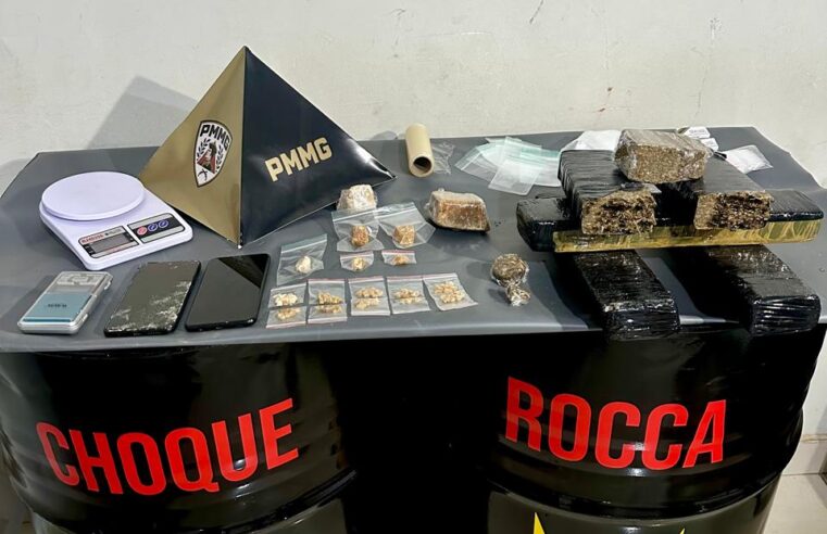 BAIRRO MORRINHOS | Operação da PM com cão farejador apreende grande quantidade de drogas no bairro Morrinhos