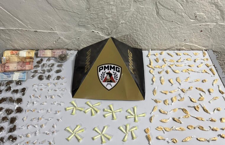 MONTES CLAROS | Polícia Militar prende suspeito e apreende grande quantidade de drogas