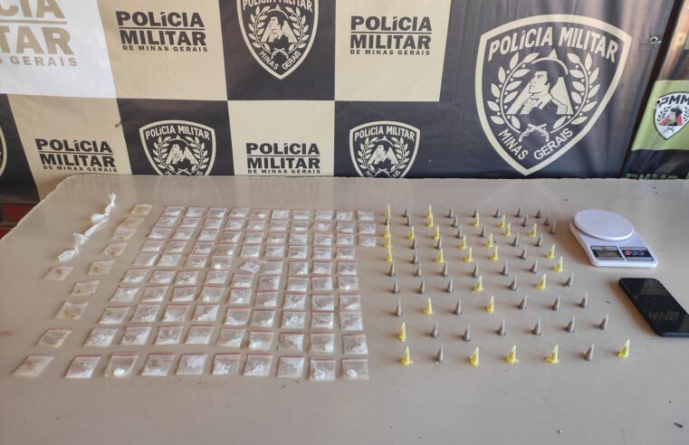 COMBATE AO TRÁFICO | Polícia Militar prende suspeito e apreende grande quantidade de drogas em Januária