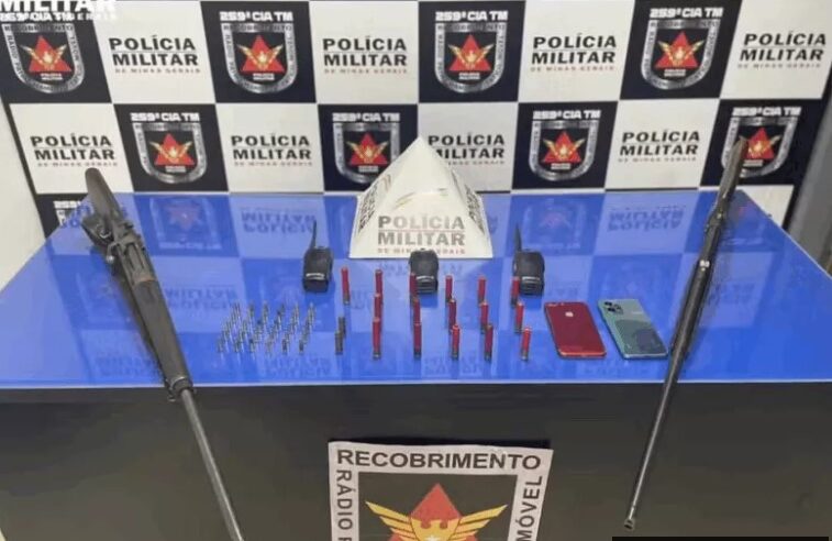 Três pessoas são presas em Pirapora com motos adulteradas, armas e munições