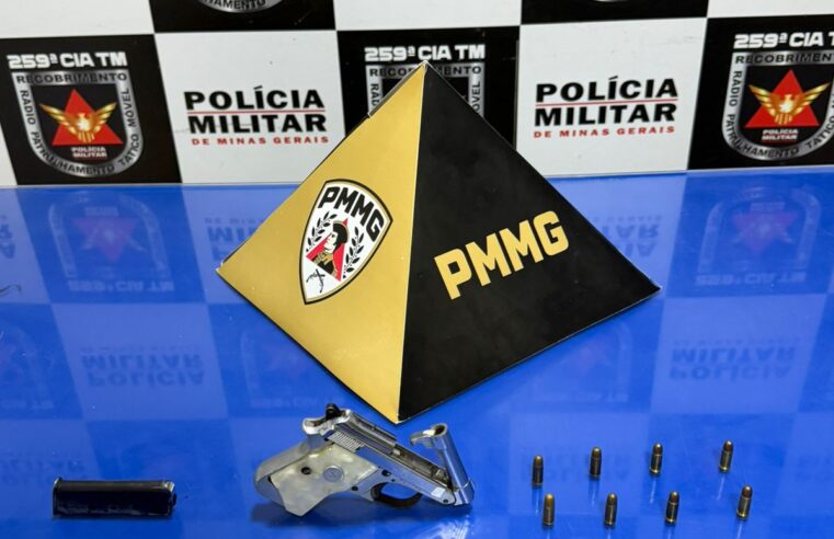 PM prende suspeito por posse ilegal de arma em Pirapora