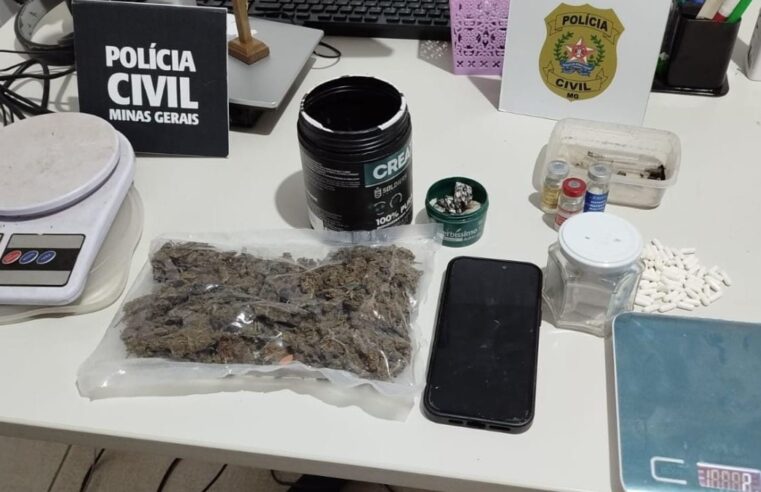 Polícia Civil prende suspeito com drogas e anabolizantes em Salinas durante operação contra o tráfico
