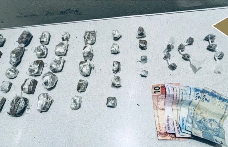 Polícia Militar realiza prisão por tráfico de drogas no Bairro Chiquinho Guimarães