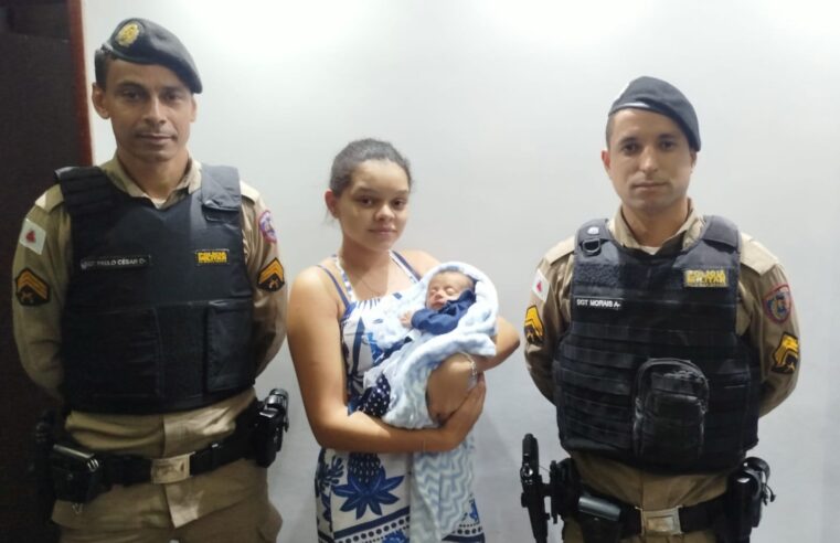 Polícia Militar salva bebê de 20 dias engasgado durante patrulhamento em Gouveia