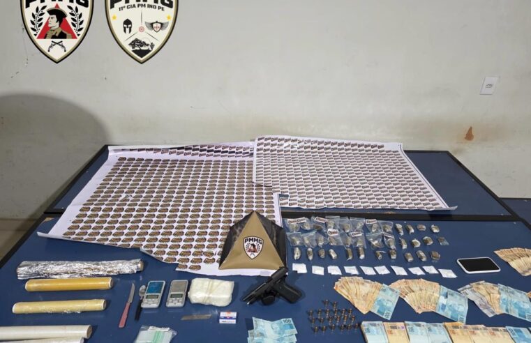 MONTES CLAROS | Polícia Militar prende suspeito, apreende drogas, arma e quase R$ 19 mil