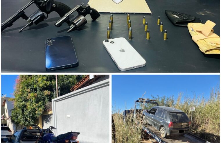 OPERAÇÃO POLICIAL | Polícia Militar prende suspeitos e apreende adolescente por porte ilegal de arma em Porteirinha