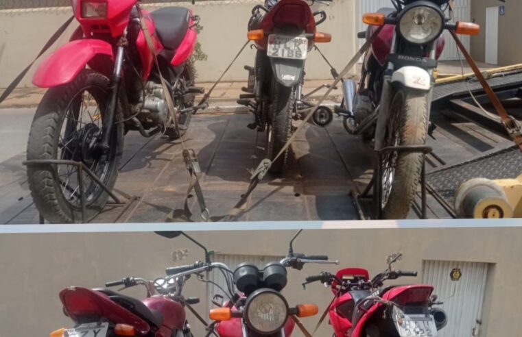 AÇÃO EFICIENTE | Polícia Militar recupera três motocicletas furtadas em Montes Claros