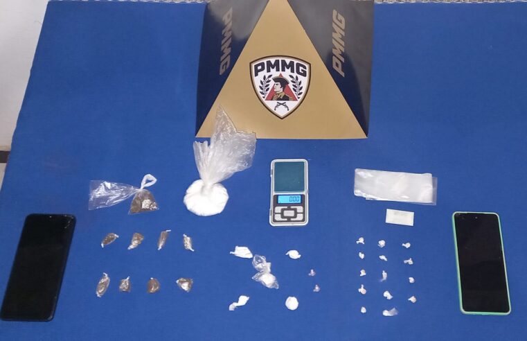 Polícia Militar prende suspeitos por tráfico de drogas e apreende entorpecentes no centro de Ibiaí