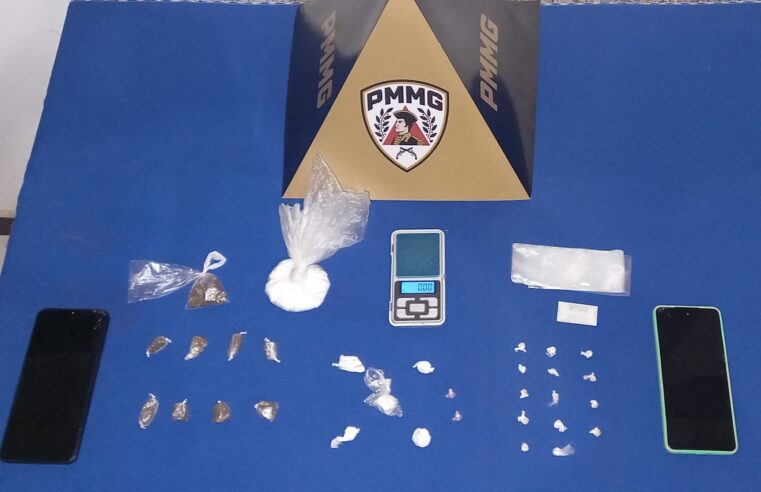 Polícia Militar prende suspeitos por tráfico de drogas e apreende entorpecentes no centro de Ibiaí