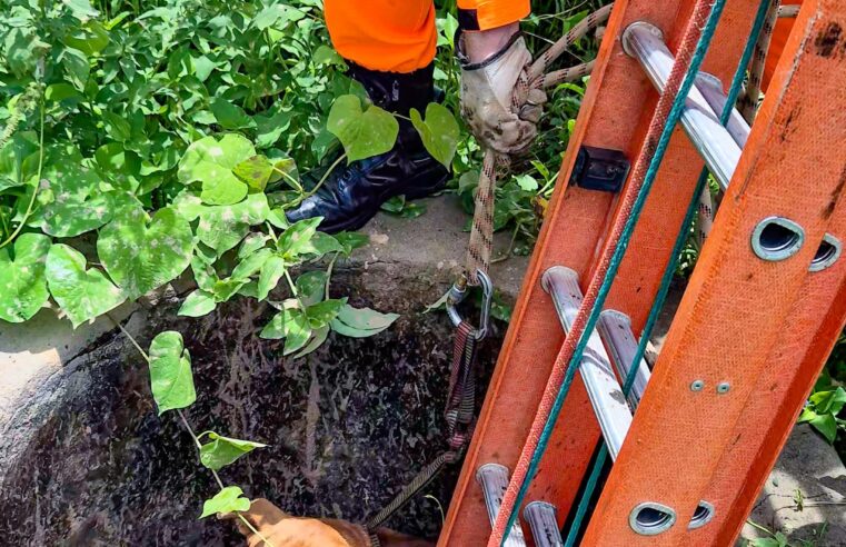 LONTRA | Bombeiros resgatam cachorro preso em cisterna na comunidade de Barreirinho