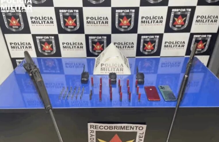 Três pessoas são presas em Pirapora com motos adulteradas, armas e munições